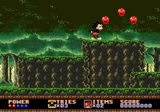 une photo d'Ã©cran de Castle of Illusion sur Sega Megadrive